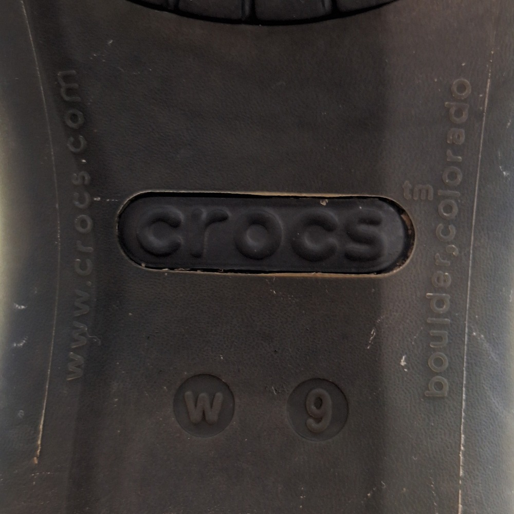 Y2K Whimsigoth Crocs Olive Green Size 9 Adrina Flat II Jelly Ballet Shoes Women - Picture 5 of 10